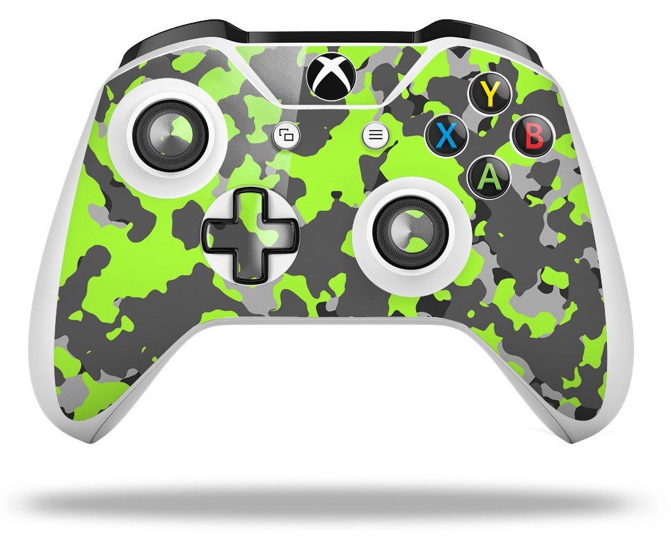 Skin for XBOX One S X Controller Old School Camouflage Camo Lime Green