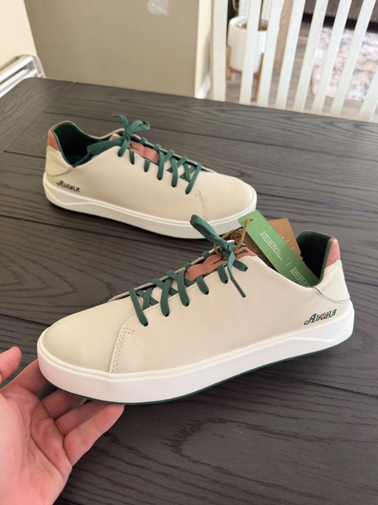 Brand New Olukai Wai’alae Limited Ed White/Green Size 9 Mens Golf Shoes $175