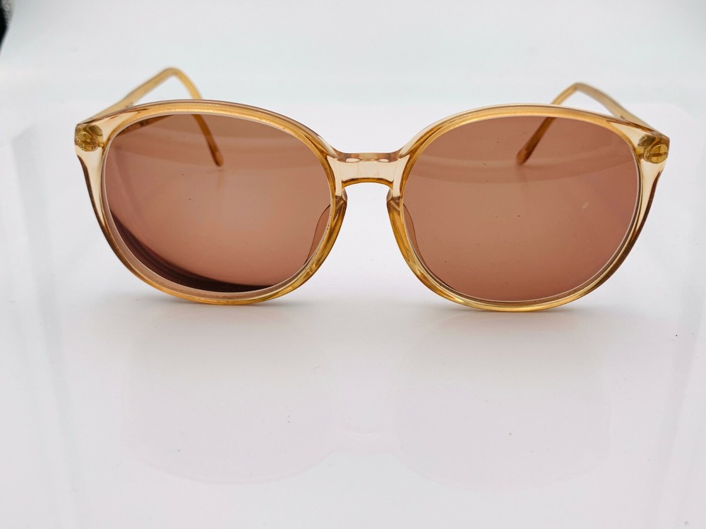 Vintage 1822 Puppy Translucent Brown Round Sunglass Frames Made in France