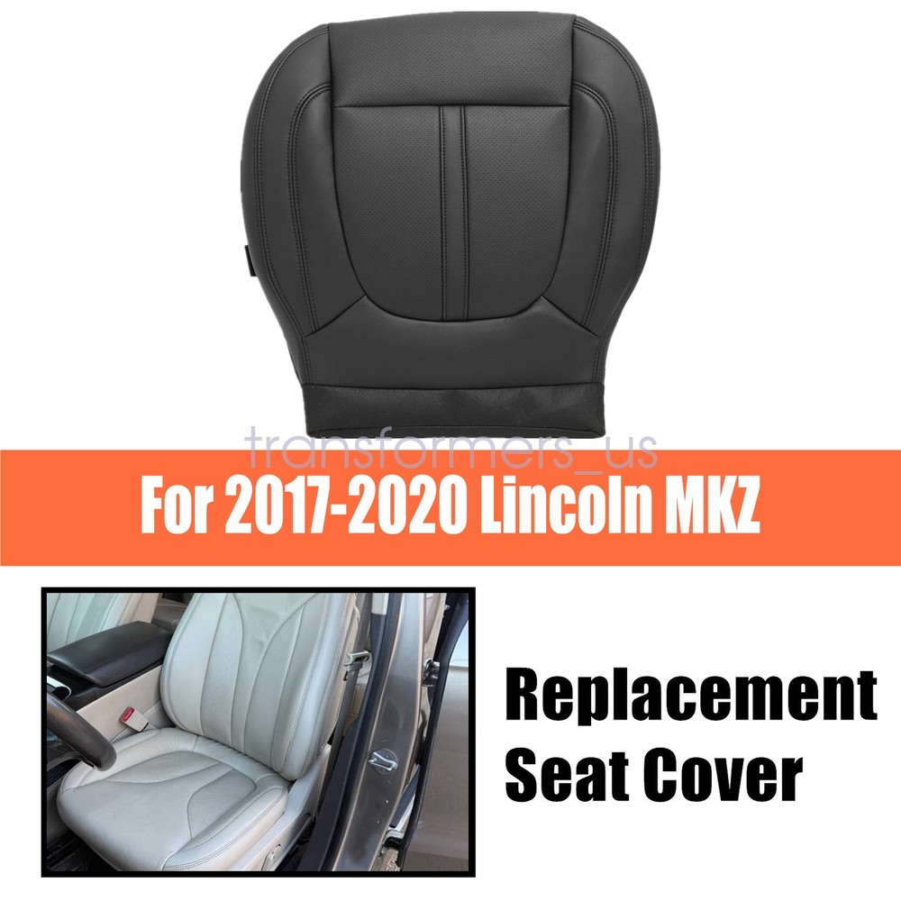 2017 to 2020 For Lincoln MKZ Left Side Driver Bottom Leather Seat Cover Black