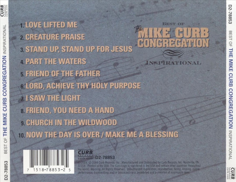 MIKE CURB CONGREGATION BEST OF THE MIKE CURB CONGREGATION: INSPIRATIONAL NEW CD
