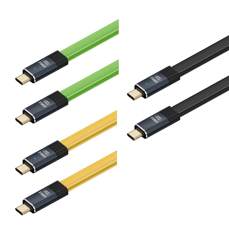 USB 3.2 Type C Fast Charging Cable 20Gbps Data Transfer OTG Flexible Soft