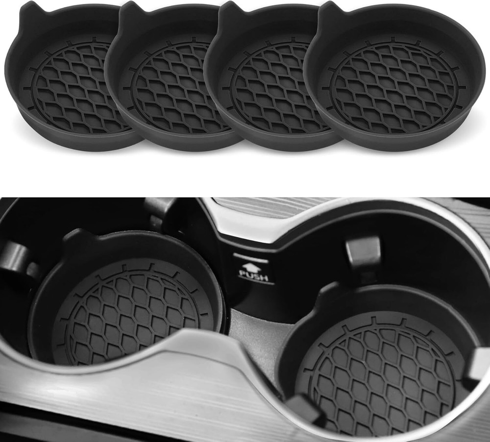 Car Cup Holder Coaster Silicone Cup Holder Insert, Universal Non-Slip Holders