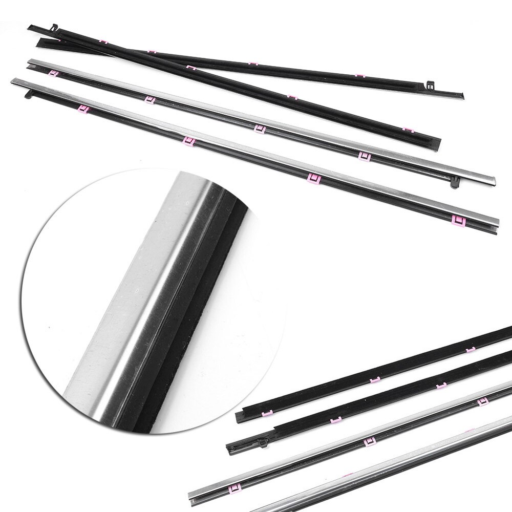 4pcs Car Weatherstrip Window Moulding Trim Seal Belt For Honda Accord 2013-2017