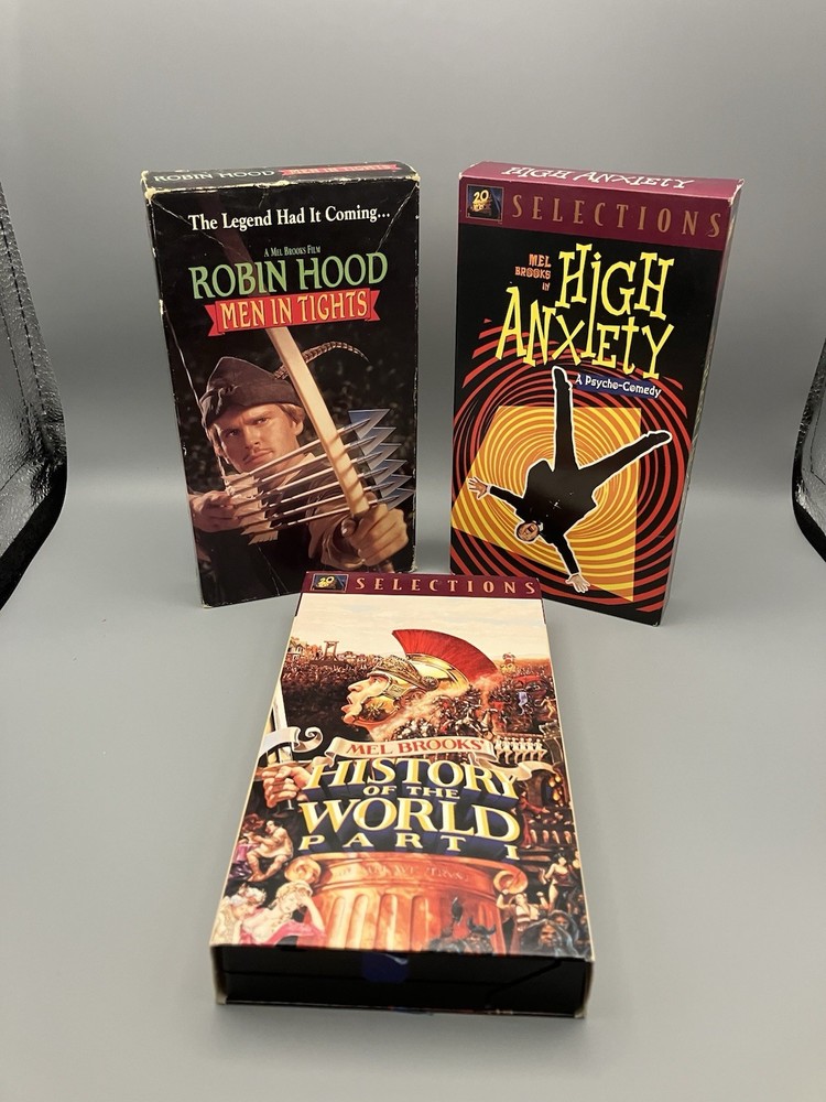 Mel Brooks VHS Lot History Of The World 1 High Anxiety Robin Hood Men In Tights