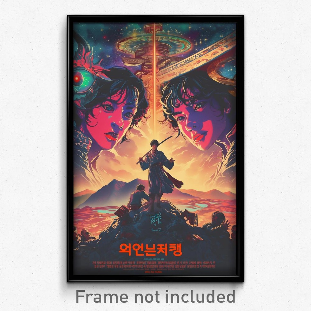 Korean Movie Poster - Musty Jupiter (Korea Psychedelic Art Retro Film Print)