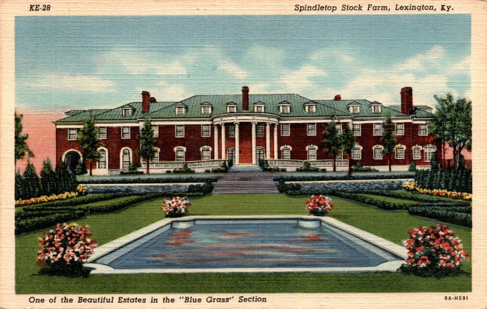 Spindletop Stock Farm, Lexington, Ky, Blue Grass Section, Washington Postcard