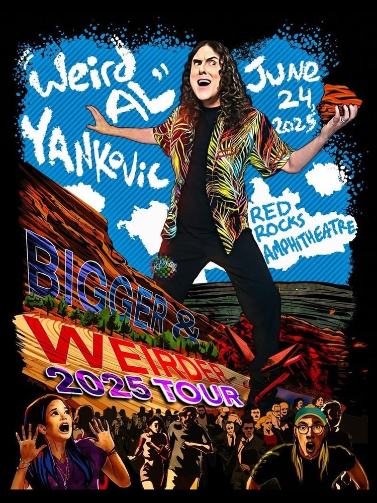 Weird Al Red Rocks Tour Poster Bigger Weirder June 24 2025