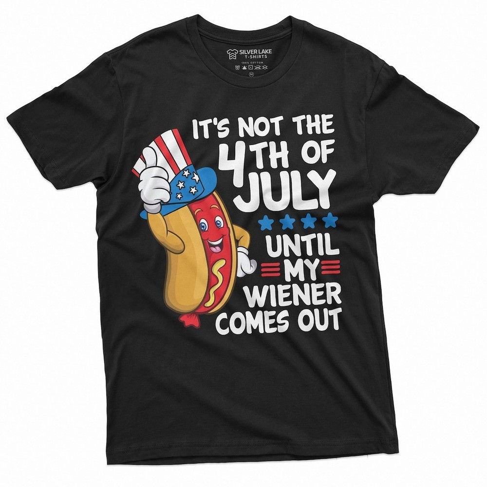 4th of July Funny Wiener T-shirt Partying Grilling Fourth Humor Gift