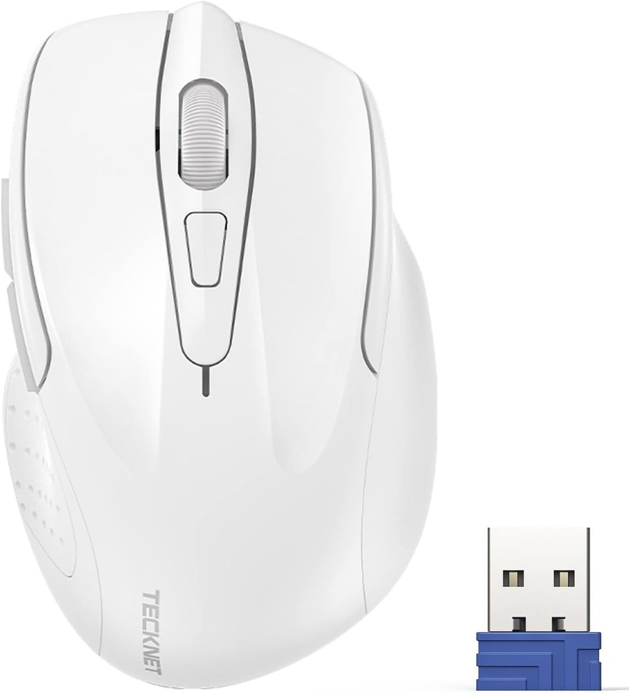 TECKNET Ergonomic 2.4G Wireless Optical Mouse for Laptop & PC