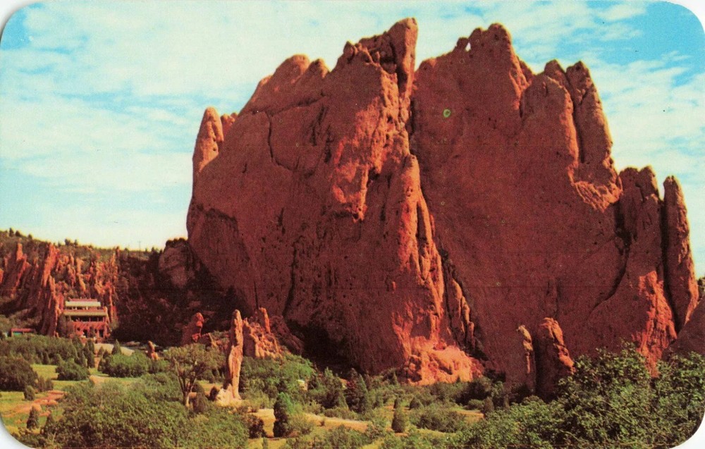 Interior of the Garden of the Gods - Pikes Peak Region - Colorado CO - Postcard