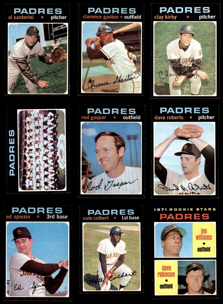 1971 Topps San Diego Padres Near Team Set 6 - EX/MT 6631127 (21 / 32 cards)