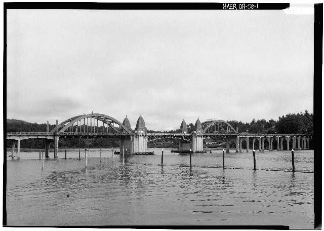 1. Oblique view from Lotus Seafood Restaurant - Siuslaw River Bridge, Spanning
