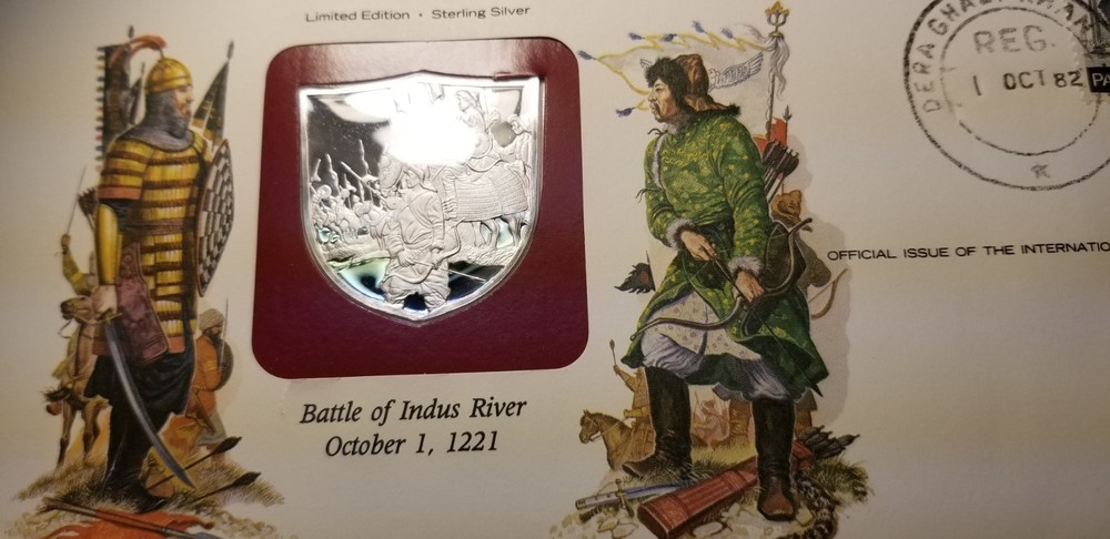 Pakistan India Sterling Silver Shield Battle Of Indus River World's BattIes