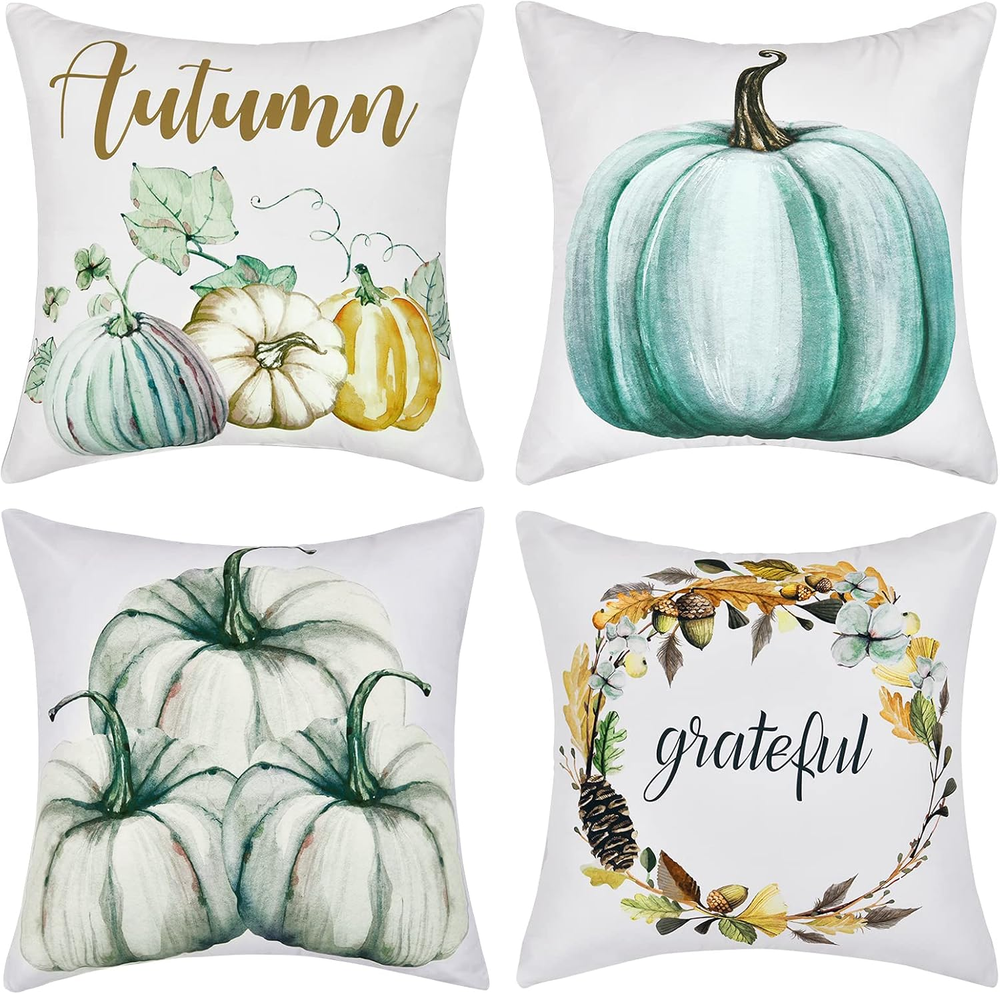 Autumn Pillow Covers, Pumpkin Throw Pillow Cover, Fall Decoration Pillow Cases,