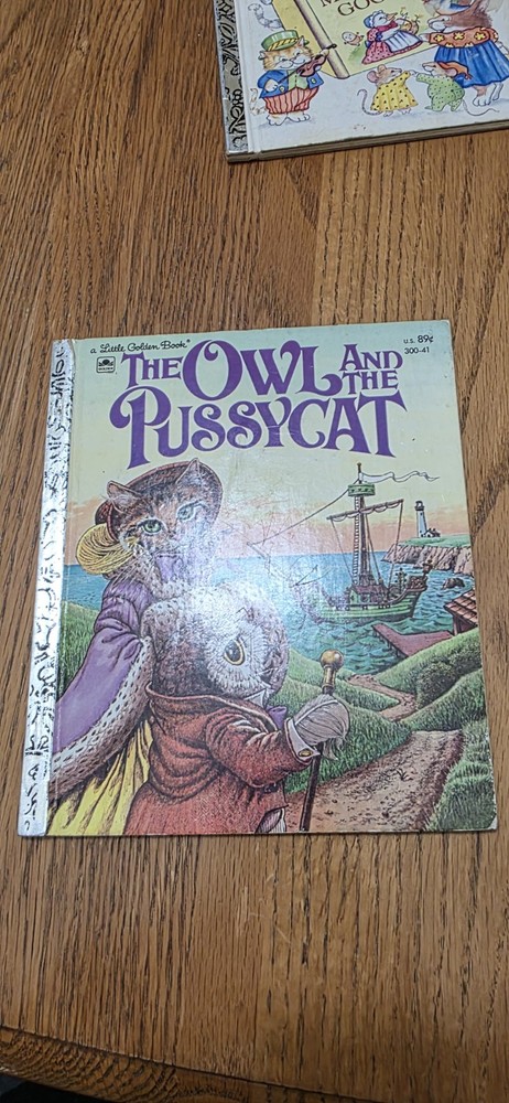 A Little Golden Book Vintage The Owl And The Pussy Cat 1982 Hardcover A Printing