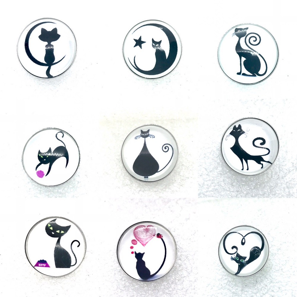 Cool Cat  Button Charm snaps 18-20mm Gingersnaps Magnolia Noosa buttons chunk