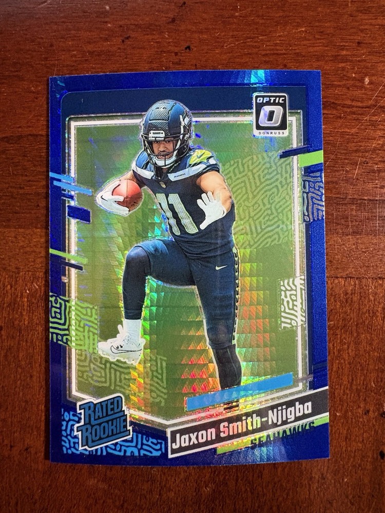 2023 Panini Donruss Optic - Rated Rookie Jaxon Smith-Njigba #293 Blue Hyper RC