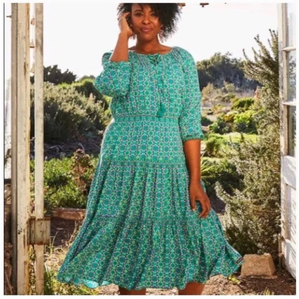 Matilda Jane Maxi Dress Extra Large Age of Aquarius Prairie Floral Green Womens