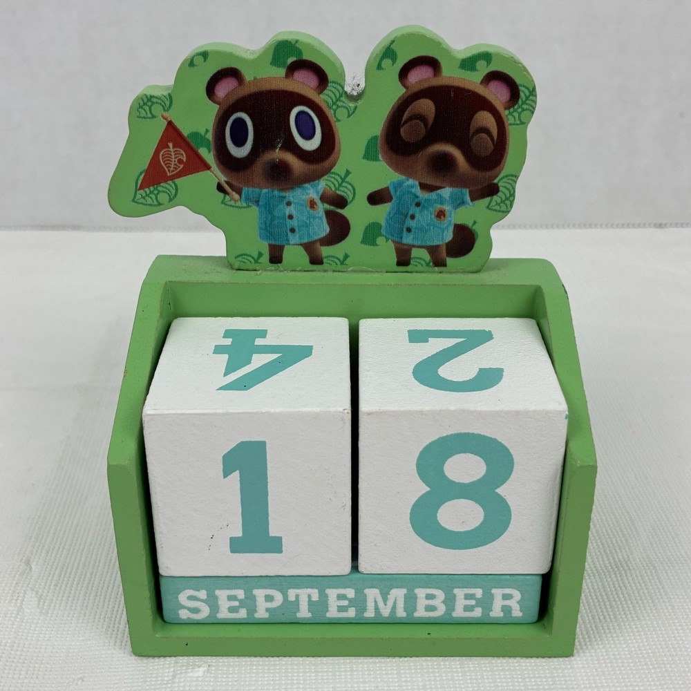 Animal Crossing New Horizons CultureFly Wooden Block Perpetual Calendar Nintendo