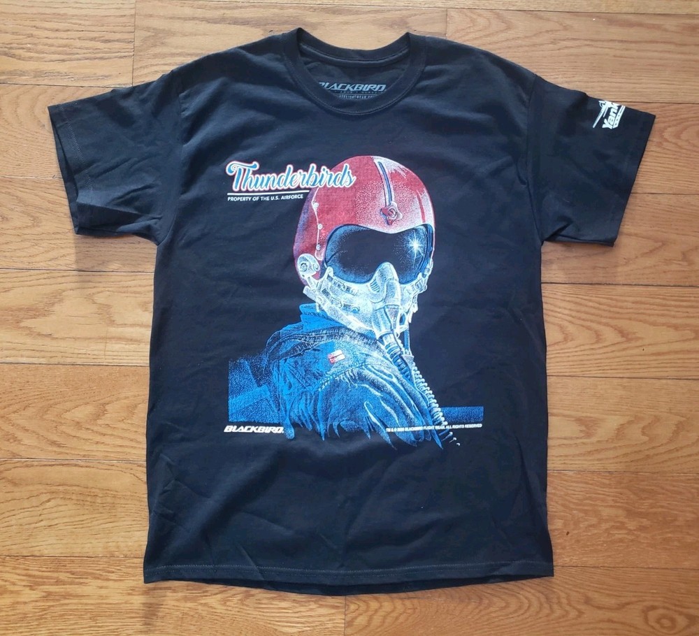 Vintage Thunderbirds Diamond Roll Jets Men’s Large T-Shirt Blackbird TND