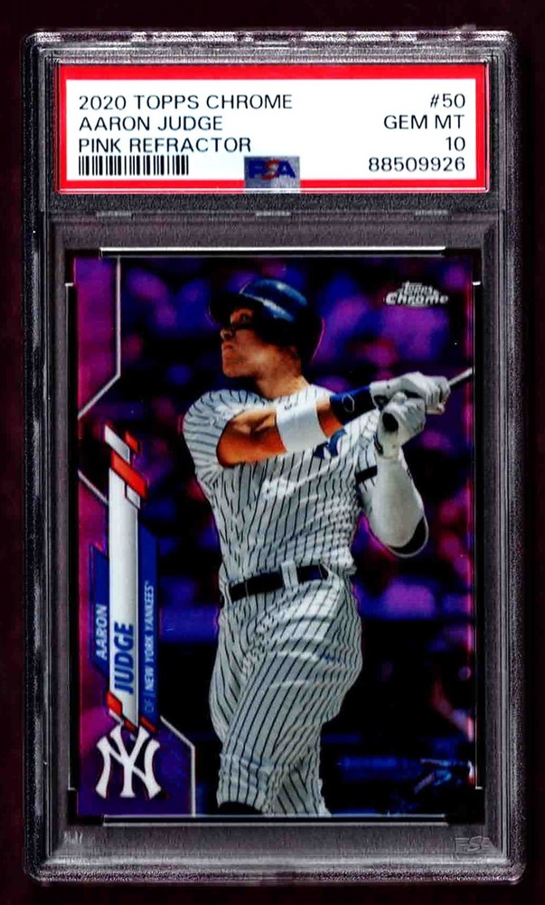 2020 Topps Chrome #50 Pink Refractor AARON JUDGE New York Yankees PSA 10
