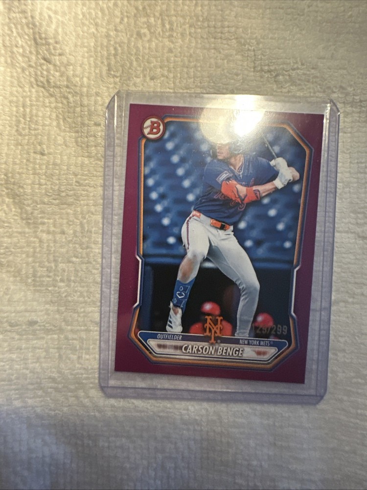 2026 Bowman Carson Benge #BP-111 Fuschia /299 New York Mets