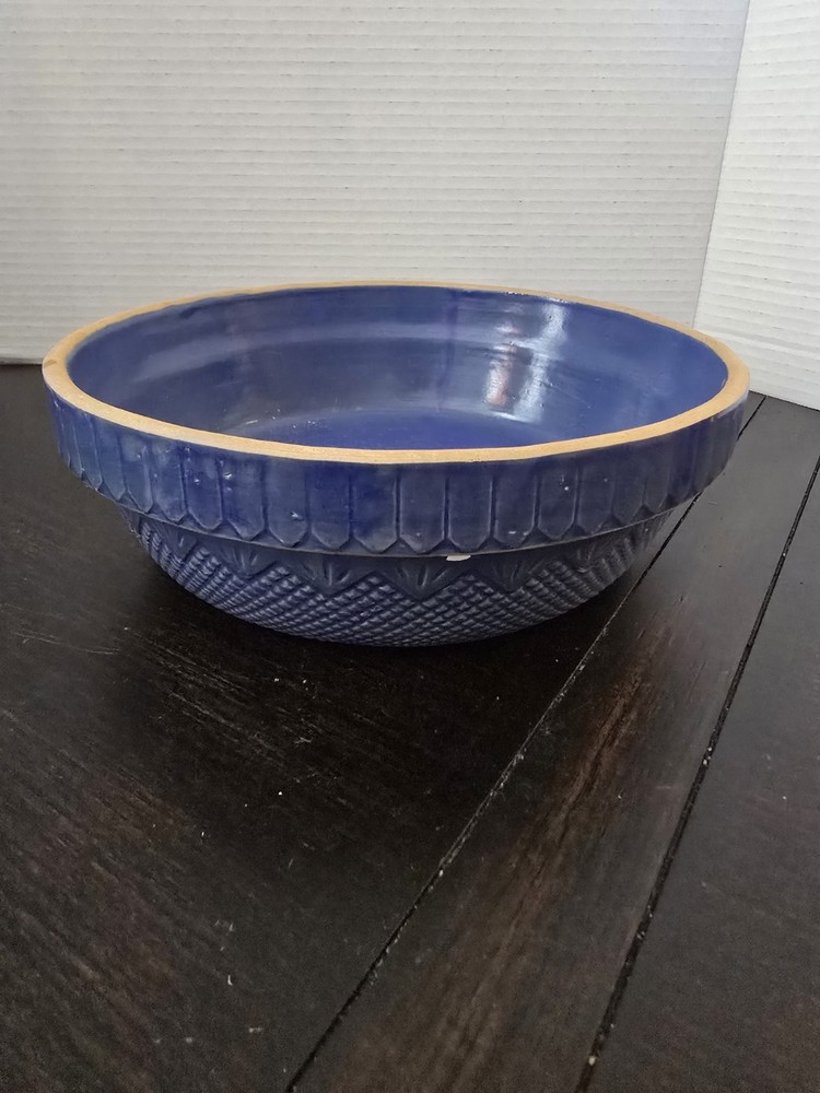 Roseville Pottery 1900s Venetian Blue Stoneware Bowl 9