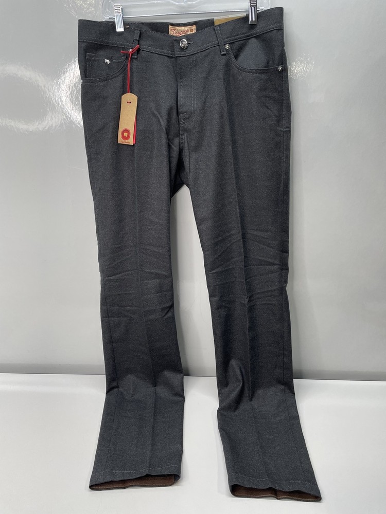 Marco Pescarolo Men Dress Pants Dark Grey Size US 34/IT 50 Cashmere Straight Leg