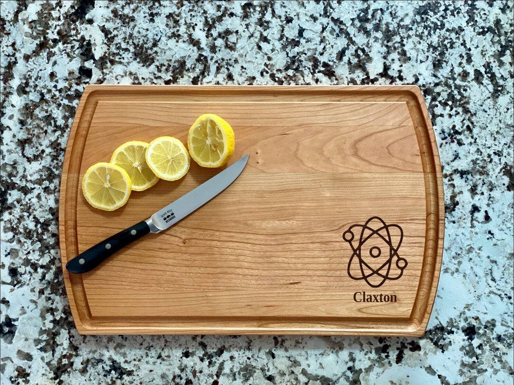 Atoms Chemistry Chemist Cutting Board | Scientist Charcuterie Board | Custom