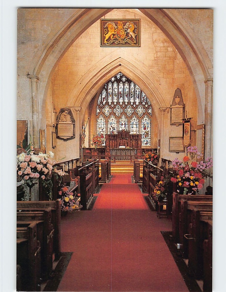 Postcard The Chancel at the Parish Church Cheltenham England