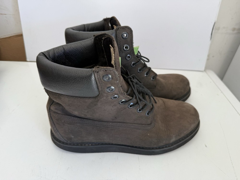 Timberland 6-Inch Premium Mens Size 9.5 Black Outdoor Leather Waterproof Boots
