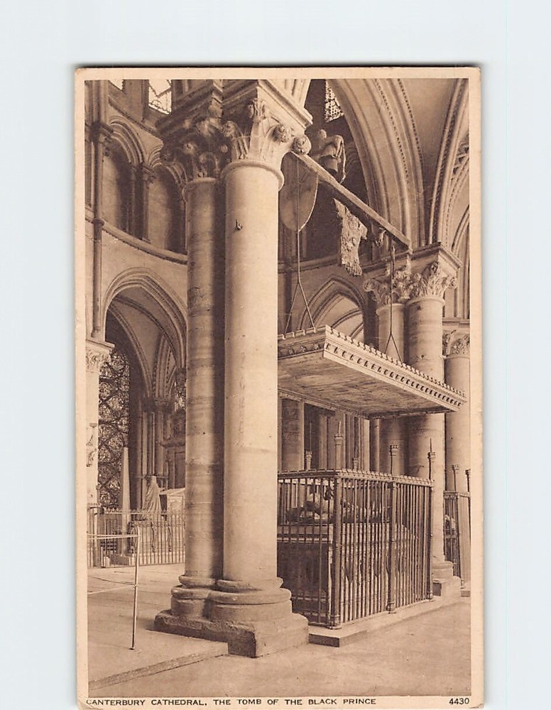 Postcard The Tomb of the Black Prince Canterbury Cathedral England
