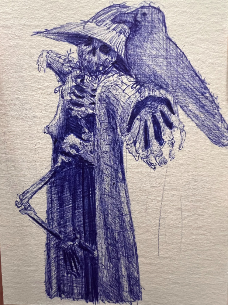 ACEO Original Scarecrow (2.5