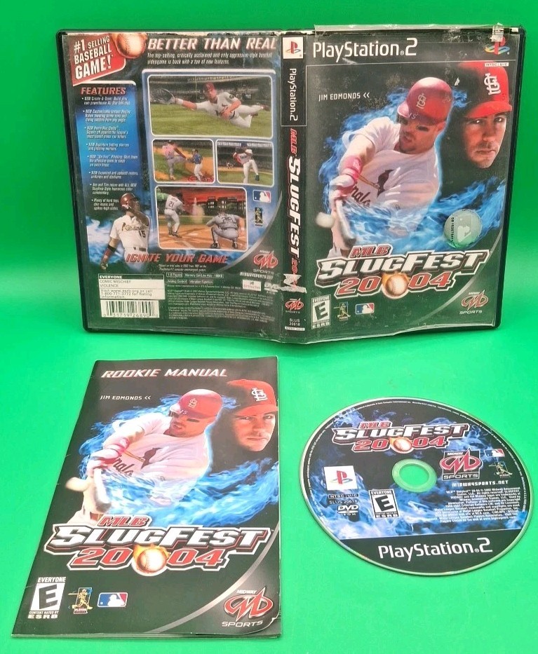 MLB Slugfest 2004 - Sony PlayStation 2 - Complete, PS2 - original case/manual !!