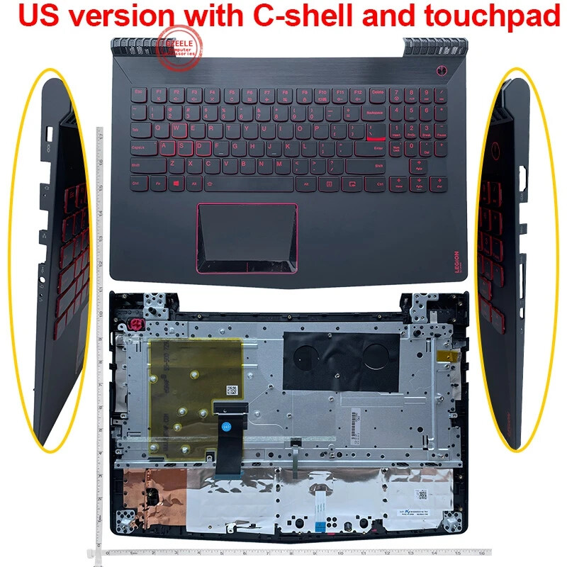 New US Backlit Keyboard for Lenovo Legion Y520 Y520-15 Y520-15IKB Top Cover Replacement
