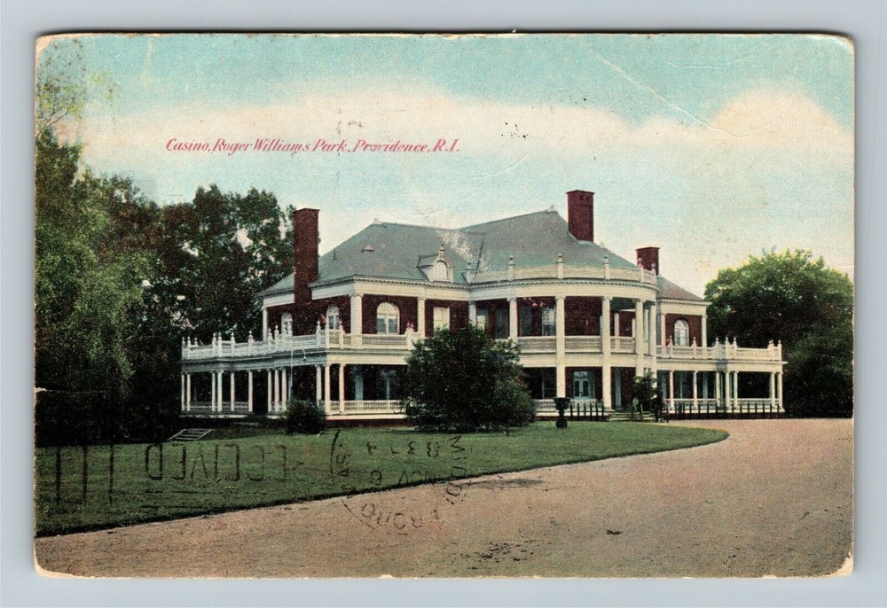 Providence RI-Rhode Island, Casino, Roger Williams Park, c1907 Vintage Postcard