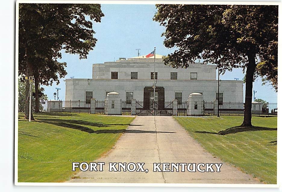 Postcard United States Gold Depository Fort Knox Kentucky USA