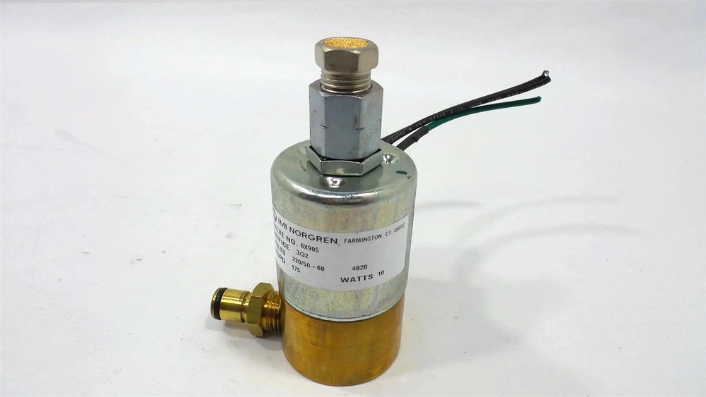 IMI NORGREN VALVE 6X905 Orifice 3/32 Volts 220/50-60