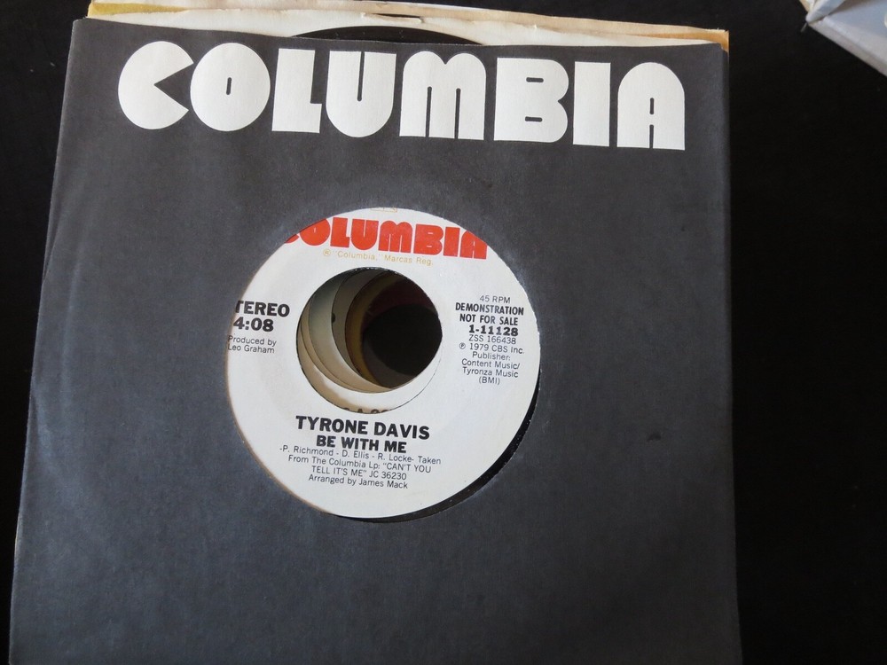 TYRONE DAVIS – Be With Me PROMO Unplayed Old Stock