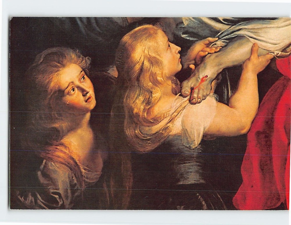 Postcard The Descent from the Cross Detail Painting by Peter Paul Rubens