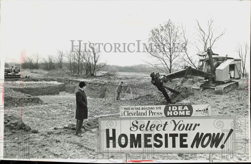 1964 Press Photo Construction site of 