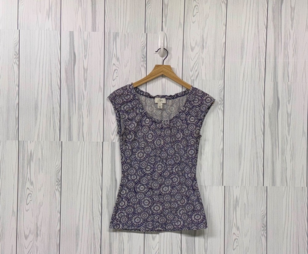 Ann Taylor LOFT sleeveless top womens size extra small cotton stretch blouse