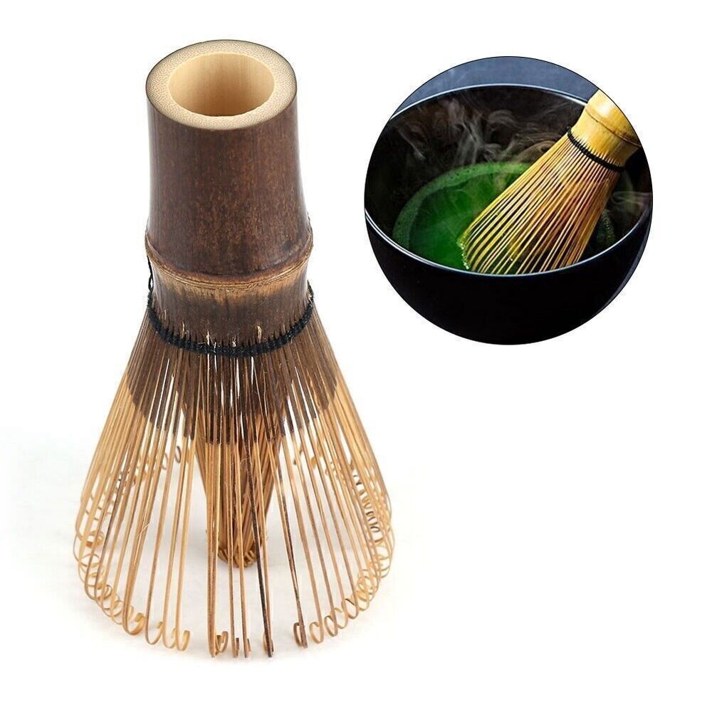80 Prongs Natural Bamboo Chasen Matcha Whisk Green Tea Powder Brush Tool
