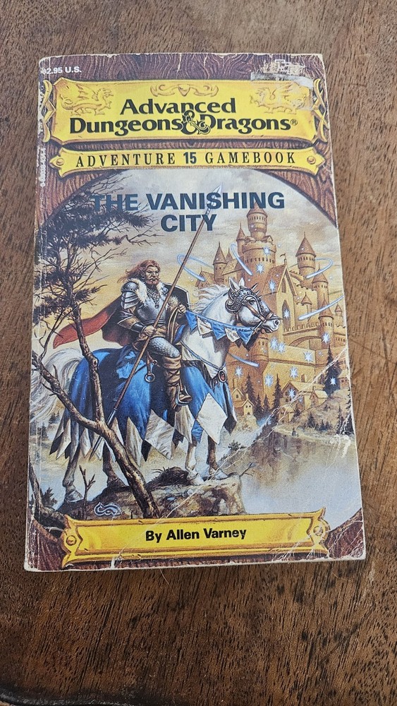 The Vanishing City AD&D TSR Adventure Gamebook #15, Solo Fighter RPG