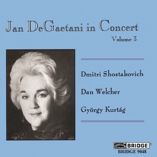 Jan DeGaetani - Degaetani in Concert 3 [New CD]