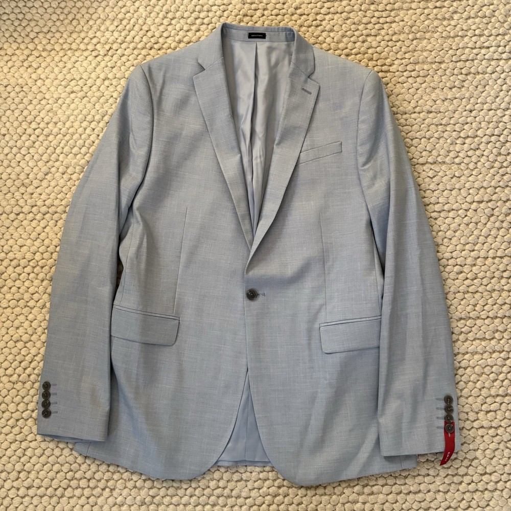 J Ferrar Blazer Jacket Slim Fit Ultra Comfort Blue New Size 42 Long