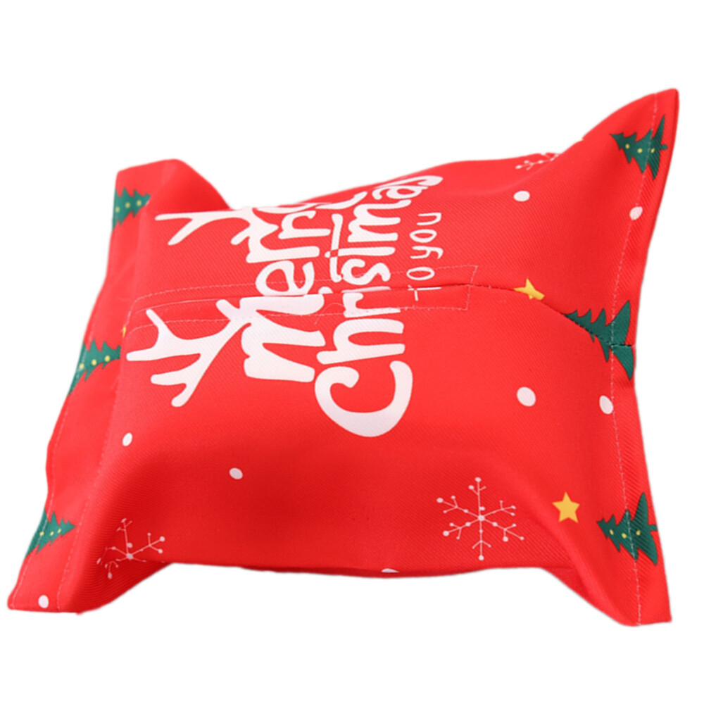 Christmas Style Cotton Fabric Facial Tissue Paper Cover Holder Box Bag Napkin