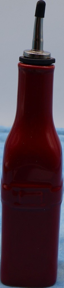 Longaberger Woven Traditions Paprika Red Oil Vinegar Cruet Bottle 10
