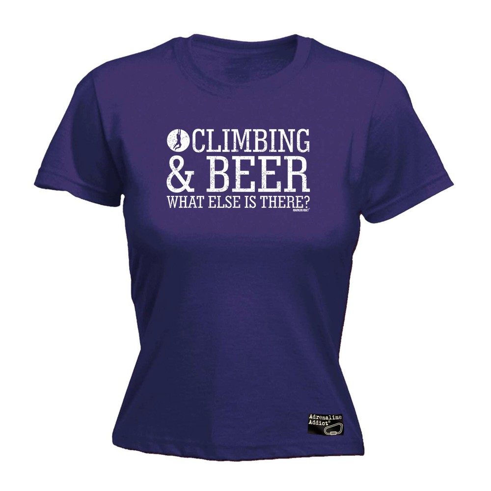 Rock Climbing Aa And Beer What Else Is There - Womens T Shirt Funny T-Shirt Gift